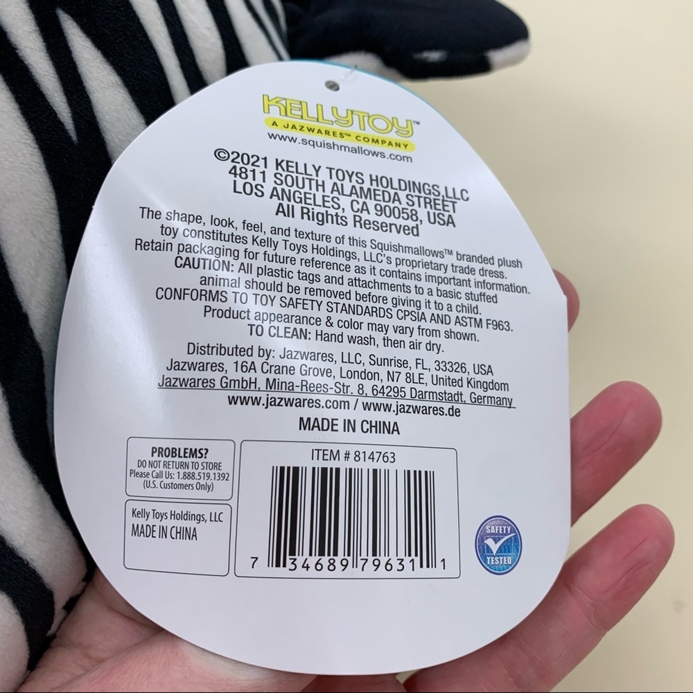 Squishmallows Original KellyToy Freddie the Zebra 16” Unisex Kids Stuffed Animal - Picture 6 of 10